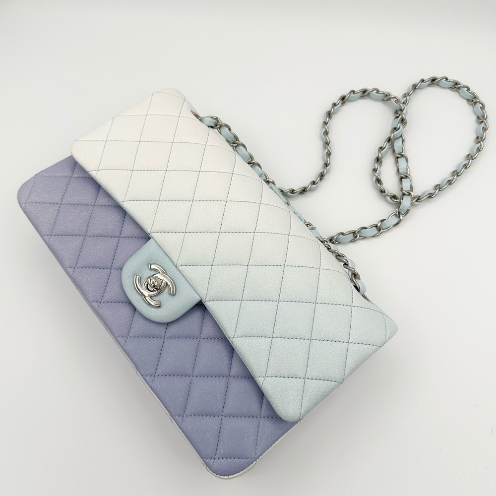 Chanel 2021 Glitter Ombré Medium Double Flap